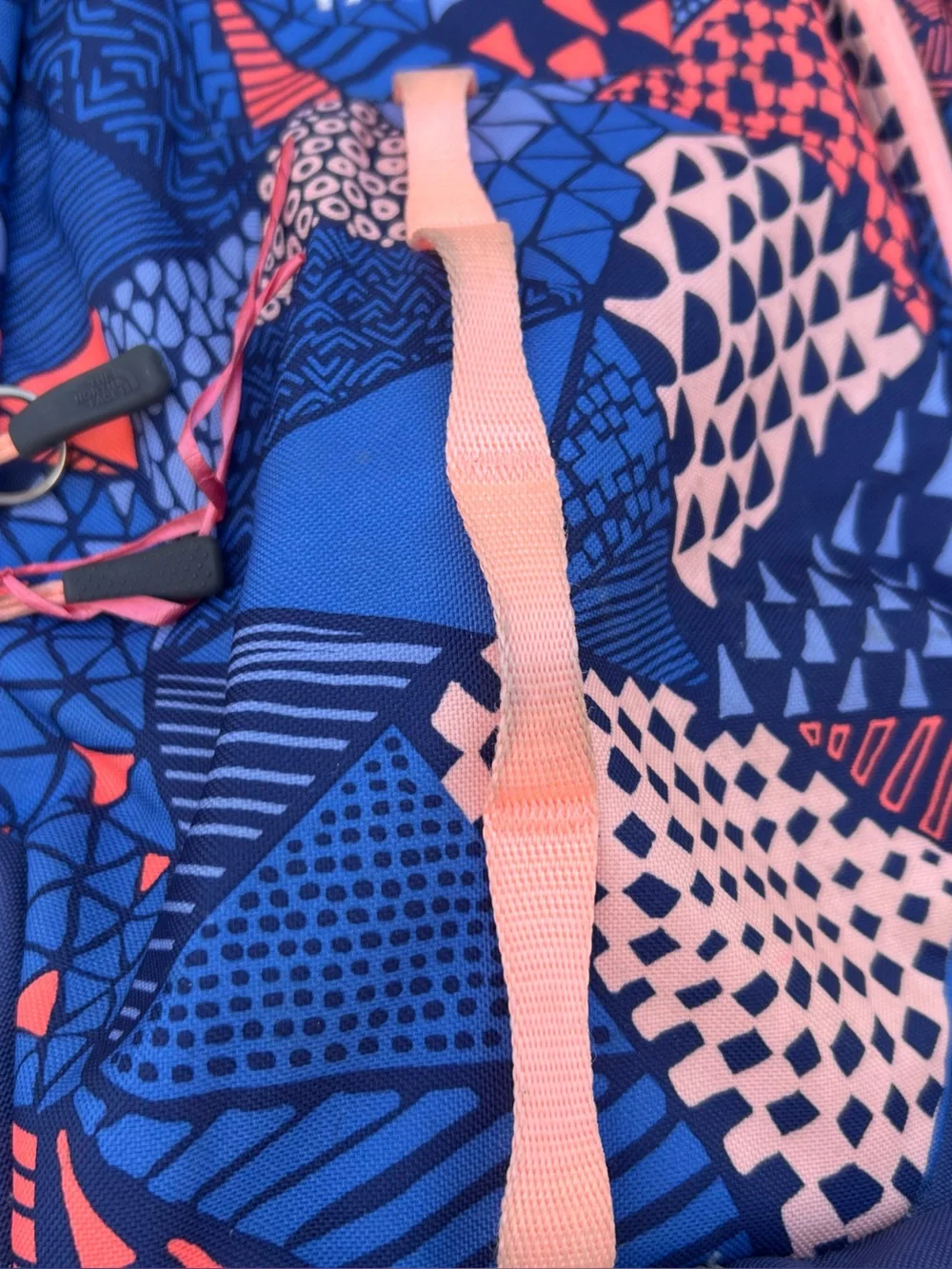 The North Face Blue & Coral Patterned Vault Backpack